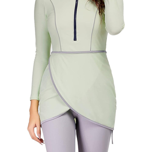 Traje de Baño Burkini de 2 Piezas para Mujer, Transpirable, Manga Larga, Modesto, con Leggings, Protección Solar UPF50+, para Surf y Natación - Product Image 5