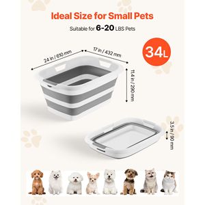 Pieghevole # # # # Portatile # # # # Vasca da Bagno Stabile per Cani # # # # Salvaspazio # # # # Stazione di Lavaggio e Toelettatura per Animali Domestici da Esterno - Product Image 2