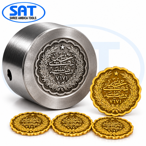 แม่พิมพ์ปั๊มลายเหรียญทองแบบกำหนดเอง SAT Jewelry สำหรับทองคำและเงิน พร้อมลายพวงมาลัยดอกไม้ ดีไซน์แบบอาหรับ สำหรับดูไบและซาอุดีอาระเบีย - Product Image 1