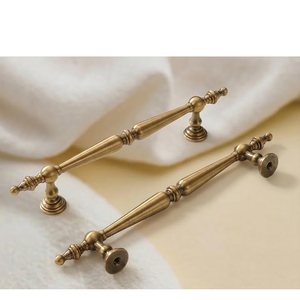 High Quality <b>Brass</b> Knurled Door Handles for Kitchen Cabinet Wardrobe <b>Drawer</b> & Dresser-Durable & Easy Installation - Product Image 6