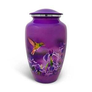Urne funéraire LU ASHES URN TWO WHITE ROSES, style américain, capacité de 200 pouces cubes, garantie 1 an, pour commémoration adulte, fabriquée à Uttar Pradesh - Product Image 2