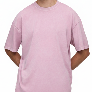 T-shirts en coton épais surdimensionnés personnalisés, design tendance 2026, t-shirts pour hommes grande taille, t-shirts décontractés à manches courtes pour hommes - Product Image 1