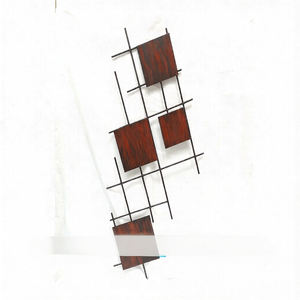 Décoration murale en fer forgé de forme unique, finition noire et marron, style élégant, luxe, fait main, très vendue, excellente qualité - Product Image 1