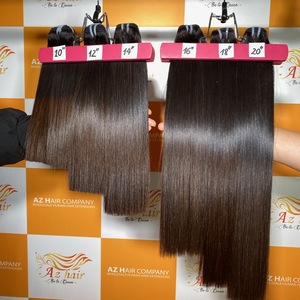 Ready to Ship Brown Tip Bone Straight Bundles Raw Vietnamese Human <b>Hair</b> Full Length 6'' - 32'' Wholesale Supplier - Product Image 3