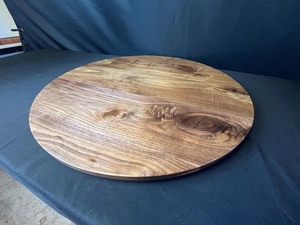 Wood Double Tier Rotating Tray Smooth-Spin Lazy Susan for Tabletop Spice Serving - Product Image 4
