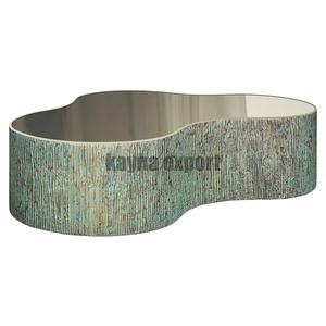 Mesa de metal con acabado antiguo moderno, diseño personalizado para el hogar, sala de estar, Centro de forma de piedra grande, muebles nuevos móviles decorativos - Product Image 2