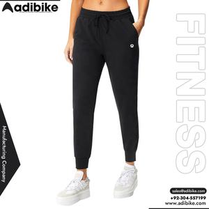 Pantalones Deportivos de Cintura Media para Mujer, Hechos a Medida, Elásticos y Cómodos para la Temporada de Invierno, Estilo de Frente Plano con Bordado - Product Image 1