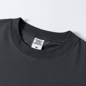 T-shirt décontracté pour homme, coupe droite, épaules tombantes, 220g, 100% coton, personnalisable, uni et épais - Product Image 4