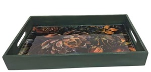 Wooden serving tray premium handcrafted design smooth polished surface ideal for serving breakfast snacks - Product Image 2