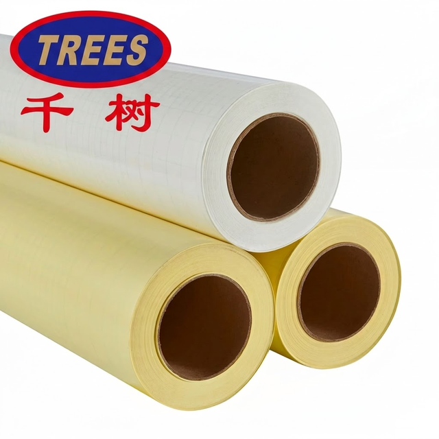 In Stock Yellow Liner PVC Laminating Roll, High Tack Glossy &Matte Anti Scratch for Photo Mounting and Indoor Display Protection