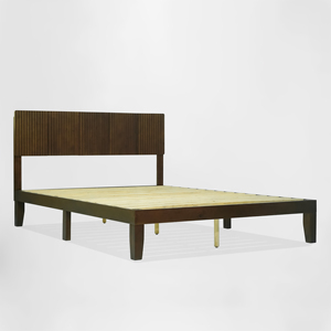 Minimalist Solid Wood Platform Bed <b>Frame</b> Queen Size Durable Pine Wood Design Bedroom Furniture Vietnam Furniture Manufacturer - Product Image 1