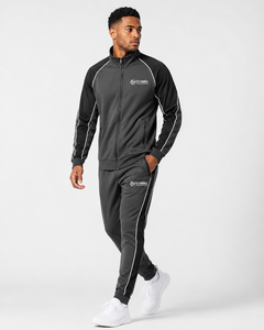 Chándal Deportivo FLY Humble para Hombre, con Cierre Completo, Blanco y Azul Marino, Transpirable, de Poliéster, para Otoño, Corte Regular, con Bolsillos Laterales - Product Image 2
