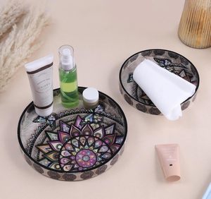 High Demanding Premium Mango Wooden <b>Tray</b> <b>Round</b> Serving <b>Tray</b> & Serveware Ideal for Gifting Home and Kitchen Breakfast Usage - Product Image 2