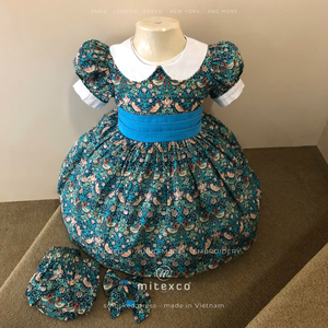 Robe d'été florale pour filles en coton doux, design personnalisé, fabriquée au Vietnam par MITEXCO, fournisseur de confiance. - Product Image 1