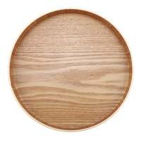 Ensemble de plateaux décoratifs ronds en bois style Art Déco, finition bambou naturel, bases de présentation minimalistes pour une mise en scène élégante de la table et la décoration intérieure