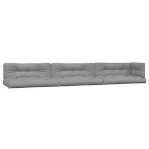 Conjunto de sofá grande de madera maciza de acacia con cojines grises, conjuntos de jardín - Product Image 6