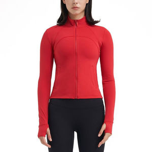 Chaqueta Deportiva de Manga Larga para Mujer, Diseño Cómodo, Color Sólido, con Cierre, para Yoga y Ejercicio, Venta al Por Mayor 2026 - Product Image 4