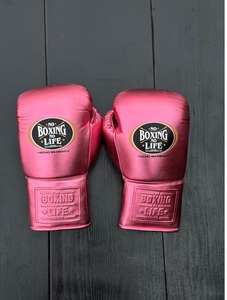 Guantes de Boxeo Personalizados de Piel de Vacuno Auténtica Color Rosa 'No Boxing No Life', con Cordones, Ligeros, Transpirables, Unisex, para Entrenamiento de MMA - Product Image 4