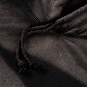 Sweat-shirts à capuche zippés effet délavé 370 grammes 100% Coton Uni Personnalisable Unisexe Coupe Classique Tricoté gaufré effet vieilli Respirant - Product Image 3