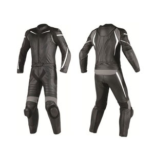 Traje de Motociclismo de Cuero Estampado para Hombre, Negro, Impermeable, Cortavientos, Protección Invernal - Product Image 1