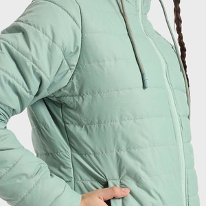 Blousons matelassés personnalisés pour femmes, chauds et légers, en polyester imperméable, pour l'hiver - Product Image 4