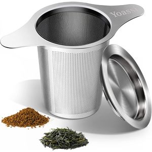 Extra Fine 18/8 Stainless Steel <b>Tea</b> <b>Infuser</b> Large Capacity Perfect Size Double Handles Hanging Design for Convenient <b>Tea</b> - Product Image 1