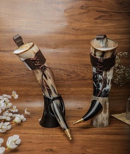Vaso de chupito de cuerno natural artesanal ecológico de calidad de exportación con forma personalizada para beber de ágata de oso, para el mercado internacional. - Product Image 1