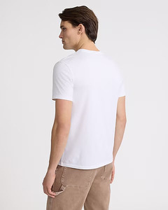 Camiseta de Algodón Blanca para Hombre al por Mayor, Diseño Floral Bordado a Mano, Cuello Redondo, Informal, para Verano - Product Image 3
