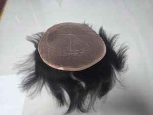 Toupee de Cabello Humano Remy Indio con Encaje Completo para Hombre, Rizado, 100% de Densidad, Corto, TAZ HAIR BANGLADESH - Product Image 2