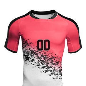 Uniforme deportivo de fútbol transpirable hecho de poliéster, conjunto de camiseta y pantalones cortos de fútbol con estampado por sublimación personalizado - Product Image 4