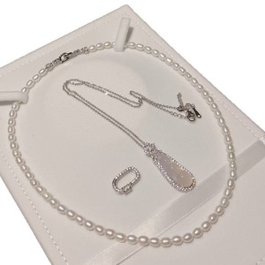 Collier pendentif fin et luxueux pour femme, chaîne de clavicule en perles d'eau douce, jade et haricots porte-bonheur pour la fête des mères - Product Image 5