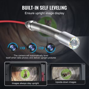 Telecamera Industriale Autolivellante per Ispezione Fognature da 100m/328ft con Touchscreen da 10.1" e Trasmettitore 512Hz con Contatore di Distanza (IP67) - Product Image 4