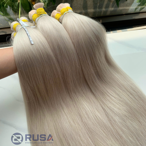 Extensions de cheveux en vrac RUSA HAIR 100g Cheveux humains vierges vietnamiens Super Double Drawn Sans synthétique Couleur blonde - Product Image 4