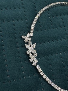 Magnífica Pulsera de Diamantes Cultivados en Laboratorio de 3.07 CT, Corte Marquise, Pera y Redondo, en Platino PT950 para Mujer - Product Image 4
