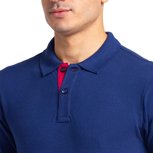Polo pour homme à manches courtes, couleur unie, en tissu Oxford de coton, coupe classique, style décontracté, boutons sur le devant, tissé, anti-plis - Product Image 2