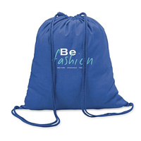 Sac à dos en coton personnalisé avec cordon de serrage |   Sac de sport recyclé |   Fournisseur en gros de sacs à dos légers pour voyages et écoles