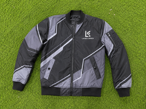 New Custom Men's Geometric Print Bomber <b>Jacket</b> Windproof <b>Zip</b> <b>Up</b> Flight <b>Jacket</b> Lightweight Polyester Casual Winter Coat OEM ODM - Product Image 6