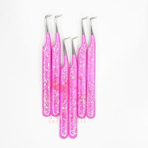 Pince à cils de volume en acier à 90 degrés emballée sur mesure avec pointe en fibre propre en acier inoxydable pince à cils durable en usine - Product Image 2