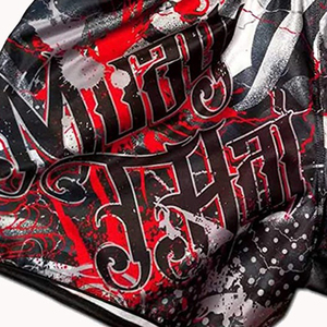Shorts de boxe en gros OEM, design de logo personnalisé, shorts UFC pour adultes, shorts de kick-boxing MMA, shorts de combat en spandex/polyester 220g - Product Image 5