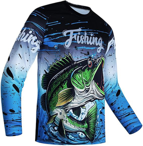 Nouvelle conception de vêtements de pêche personnalisés avec protection UV, chemise de pêche sublimée avec votre propre logo, maillot de pêche respirant OEM - Product Image 3