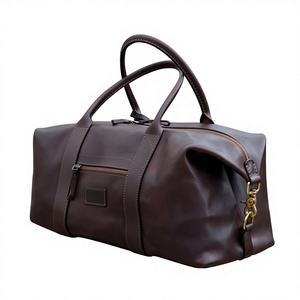 Personnalisé Marque Premium Qualité 100% Véritable Vache En Cuir Vintage Fermeture Éclair Sacs À Main Léger Voyage Pique-Nique Exportation En Gros - Product Image 5