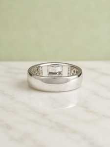 Anillo de Moissanita Moderna de 1 Quilate con Corte Radiante, Plata 925, Joyería Fina para Hombre, Regalo de Aniversario, Fiesta o para un Amigo - Product Image 3