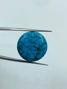 Pierre naturelle bleue, pierre de bijoux ronde classique, 20 mm, 23,90 CTS, fabrication de bijoux sur mesure à prix de gros - Product Image 2