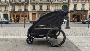 3in1 Kid's Aluminum Alloy Bicycle <b>Trailer</b>/Stroller/Jogger with 20" Tire Independent Suspension and 600D Water-Resistant Fabric - Product Image 2