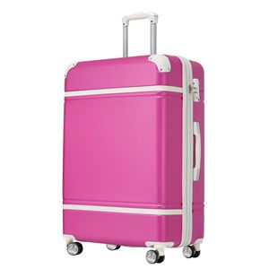 Bagaglio rigido con serratura TSA, valigia leggera espandibile da 24 "con ruote Spinner, bagaglio singolo Vintage, rosa - Product Image 1