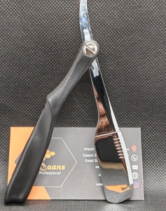 High Quality Stainless Steel Ergonomic Folding Straight Razor Barber Shaving Tool for <b>Men</b> Grooming SAAQAANS ENTERPRISES SQ-0071 - Product Image 5
