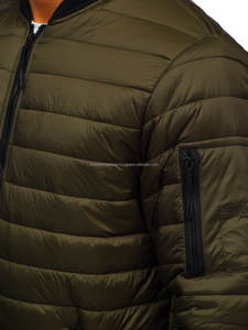 Chaqueta de bombardero ligera acolchada de alta calidad personalizada para hombre, cortavientos de moda informal para invierno, ropa larga al por mayor - Product Image 5