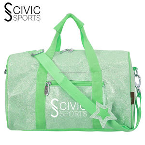 Bolso de viaje personalizado con purpurina para niñas, bolsa de baile con logotipo personalizado, Material de lona, diseño de purpurina arcoíris - Product Image 5