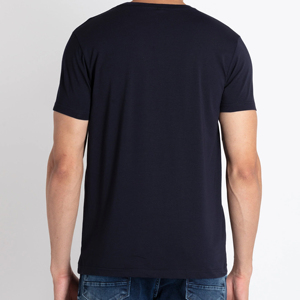 T-shirt imprimé pour homme, coupe ajustée, 100 % coton respirant et écologique, couleur unie, style streetwear, disponible en gros, avec options OEM/ODM - Product Image 2