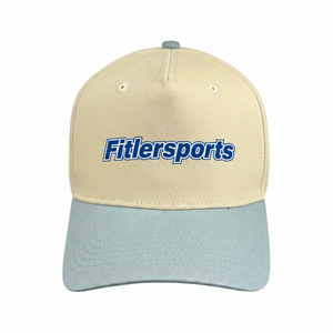 Casquette de baseball unisexe imperméable à 6 panneaux avec logo personnalisé Fittler Sports, bicolore en coton, style Dad Hat, pour l'extérieur, avec dos en maille - Product Image 1